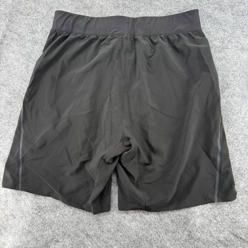 Second Skin Athletic Shorts Mens Med Black Elastic Waist Pockets Training Gym - Picture 6 of 15